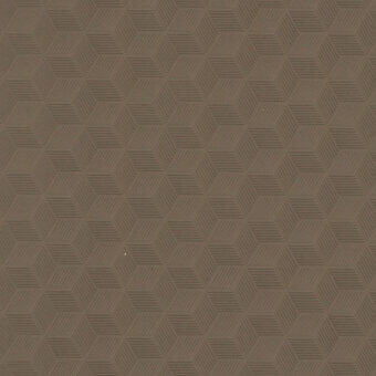 Hexagonal geometric texture, warm brown tones, radiating lines create depth, matte finish, consistent pattern, potentially textile or printed material.